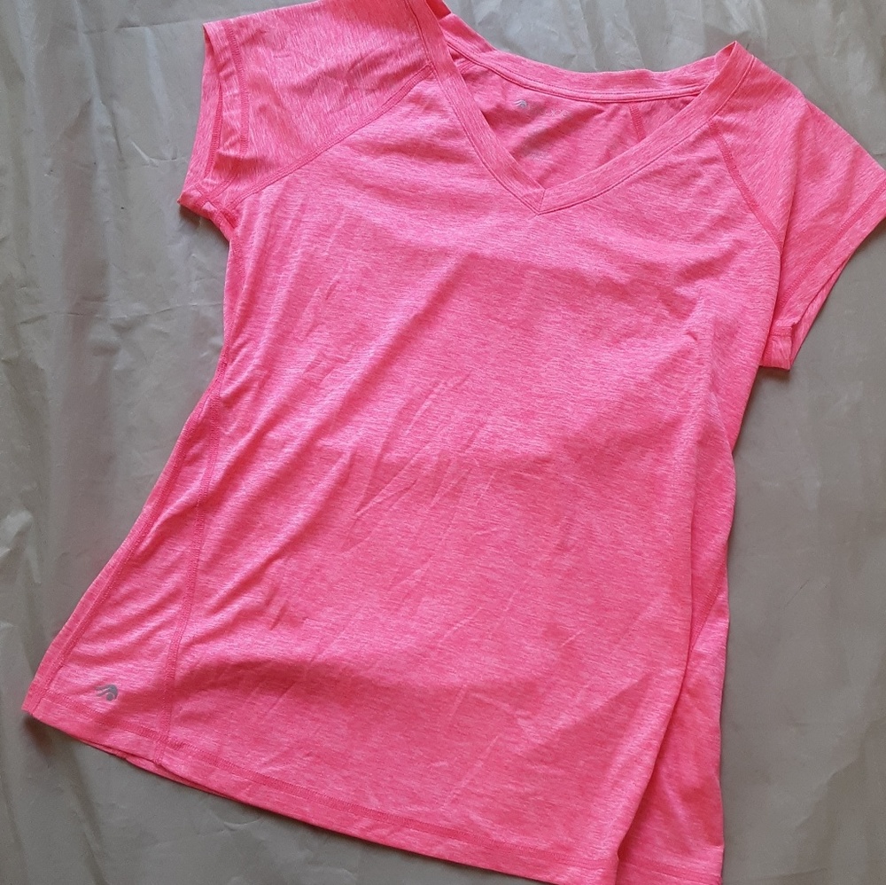 Ideology girls pink v neck short sleeve shirt